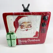 2021 SLEIGH BELL BISTRO RETRO ATOMIC TELEVISION SANTA CHRISTMAS COOKIE JAR-NEW