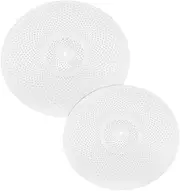 Yardwe 2pcs Mute Cymbal Low Volume Drum Cymbals for Practice Lightweight Alloy Material Easy Installation for Drum Kits