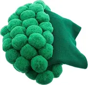 [FOMIYES] Cute Broccoli Hat Fun Vegetable Knit Hat with Big Fluffy Pom Pom Warm Cozy Crochet Accessory for Parties and Cosplay Unique Quirky Design for Autumn and