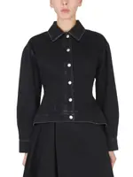 [Alexander McQueen] Alexander McQueen-Hybrid Denim Jacket-Donna 38