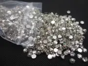 NOS Small Bag of Tiny Crystal Flatback and Pointed Back Loose Rhinestones