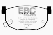 EBC DP2528 Disc Brake Pad Set FITS 99 01 hyundai elantra 2 0 greenstuff rear bra (for: Hyundai)