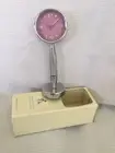 Pottery Barn Kids Desktop Spring Clock Pink Silver NIB