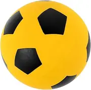 GALPADA Football Professional Soccer Ball Soccer Beach Ball Soft Play Balls Mouse Exercise Ball Sports Pet Balls Mini Football Ball Mini Inflatable Soccer Ball Yellow Rubber