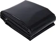 Fish Pond Liners, Flexible & Impermeable Pond Lining for Garden Ponds Streams Fountains Waterfall and Artificial Lake, Black 0.13mm/5mil Thick Underlay(5x6m(16.4x19.7ft))