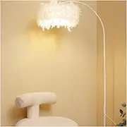 Indoor Floor Lamps Feather Fishing Floor Lamp Minimalist LED Living Room, Study Room, Bedroom, Bedside Standing Floor Lamp (Without Light Source) Standing Lamp(White)