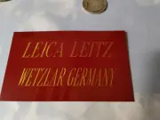 Leitz Leica Counter Plaque Advertising Sign 3" X 5" Solid Brass