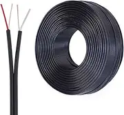 30ft Pure Copper Core Dual Parallel 2.50mm² 2-Conductor Shielded Speaker Cable Black Audio Wire for Hi-Fi Sound Systems Dual-Rows Audio Line Coil(60ft,2.50mm*2F)
