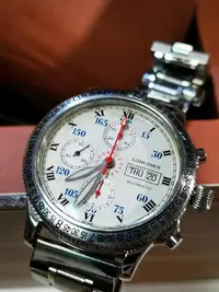 在飛比找Yahoo!奇摩拍賣優惠-真品 賠錢釋出大錶徑浪琴三眼機械錶中古美品隨便賣....