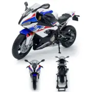1/12 BMW S1000RR Motorcycle Model Diecast Toy Car Toys for Boys Kids Gifts White
