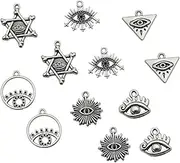 [COHEALI] Create Unique Diy Jewelry 60pcs Horus' Eye Pendants Gold Plated Jewelry Making Kit
