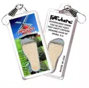 Aruba, N.A. FootWhere® Souvenir Zipper-Pull. Made in USA