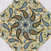 16 9.5" Blackbirds Calling Paisley #2 Stack Whack Quilt Blocks*Kaleidoscope*SEWN