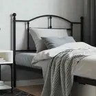 vidaXL Metal Headboard Black 107 cm King Single STP