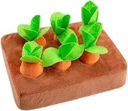 1/2 Dog Carrot Toy - Interactive Harvest Pet Toys, Pets Carrots Snuffle Mats | 2 in 1 Non Slip Nosework Feed Games, Dogs Sniffing Puzzle for Cats, Plush, Cotton, 8.9 * 6.7 * 2.36inch