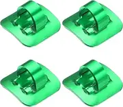 uxcell 4pcs Bicycle C-Clips Clamps Housing Hose Guide Brake Derailleur Shift Cables with Adhesive Seat for MTB, Green