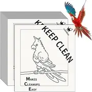 TABABAO Bird Cage Liners, Bird Cage Paper Liners, 50pcs Disposable Paper Cage Liners for Birds, Pre-Cut Large Bird Cage Liners for Parrot, Parakeet, Conure, Cockatiel, 20 X 18 inch