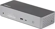 StarTech.com USB C Dock - 4K 60Hz Quad Monitor DisplayPort & HDMI - Universal USB-C Docking Station with 100W Power Delivery - USB Hub with 1x USB Type-C & 3X USB-A, Ethernet, Audio (DK31C4DPPDUE)
