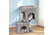 i.Pet Cat Tree 67cm Tower Scratching Post Trees Scratcher Condo House Light Grey