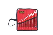 Industrial Quality 6-22mm 8pc Combination Ring Open End Spanner Set Softon Grip