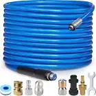 High Pressure Washer Drain 3000 Psi/180Bar Hose Cleaning Kit Sewer Jetter Kit