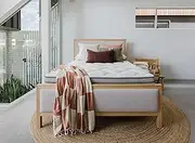 Sleepy's The Mattress Experts | Eriksen Square Bed Frame | Modern Aesthetic | Clean Lines | Natural | Queen