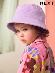Lilac Purple 100% Cotton Bucket Hat (3mths-16yrs) (AG9114) | $13 - $22