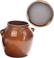 [FUNOMOCYA] Ceramic Honey Jar Pickle and Sauerkraut Jar Sealed Kitchen Storage and Stylish