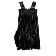 [COMME des GARCONS] Matte Faux Leather Medium Pinafore
