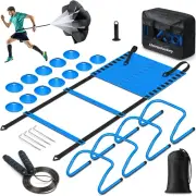 Agility Ladder Speed Training Equipment Set-20ft Agility Ladder,12 Soccer Con...