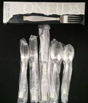 ONEIDA Satin Golden Kensington Stainless Flatware Place Setting Made In USA