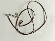 Black Men Necklace Rope Leather Cord Stainless Steel Lobster Clasp