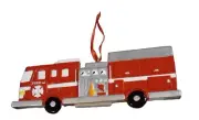 New Fire Engine Personalized Christmas Tree Ornament
