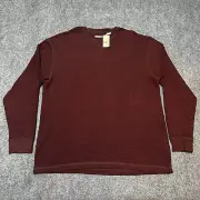 NEW Red Head Sweatshirt Mens Extra Large Burgundy Cotton Blend Pullover Hunting