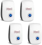 Ultrasonic Pest Repellent, 4 Pack Mice Repel, Ultrasonic Mosquito Repellent, Electronic Pest Repeller, Mosquito Protection, Indoor for Mosquitoes, Mice, Spiders, Cockroaches, Insects