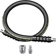 3FT Pressure Washer Whip Hose 4800psi 3/8'' Steel Wire Braided with 3/8'' Quick Connect Plug, Reel Connector Jumper Hose for Pressure Washing
