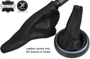 BLACK & BLACK STRIPE TOP GRAIN LEATHER BOOT SET FITS BMW MINI R50 R52 R53 01-06 (for: Mini)