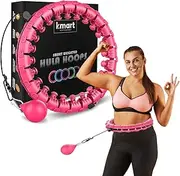 K-MART Smart Weighted Hula Ring Hoops, Hula Circle 24 Detachable Fitness Ring with 360 Degree Auto-Spinning Ball Massage, Gymnastics, Adult Fitness for Weight Loss