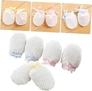 [COLLBATH] 6 Pack Scratching Gloves Soft Cotton Comfortable Warm Stretchable One Size Fits Natural Cotton Material Breathable