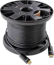 DTECH 50m Fiber Optic HDMI Cable 4K 30Hz and 1080p 60Hz Ultra HD Video 3D ARC HDCP CEC High Speed Male to Male Type A Port Monitor Projector Cord (164 Feet, Black)