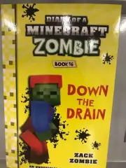 DIARY OF A MINECRAFT ZOMBIE BOOK,BOOK 16,DOWN THE DRAIN ,LATEST RELEASE,NEW