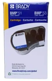 Brady BMP51 BMP53 Label Maker Cartridge 1.5" x 25' Red on White