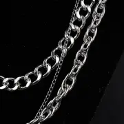 Cuban Link Chain Gold Plated Chunky Chain Layered Twist Chain Choker Necklace...