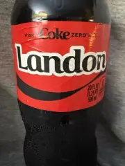 Share a Coke with Landon 2025 Personalized Gift Coca~Cola Bottle 20oz Zero