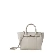 [Mulberry] Mini Zipped Bayswater Chalk Small Classic Grain
