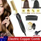 Electric Hair Beard Straightener Curler Hot Styling Comb Iron Fast Heated Brush