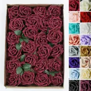 5-Inch Artificial FOAM ROSES FLOWERS Stems Party Events Wedding DIY Decorations