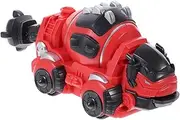 KOMBIUDA Dinosaur Transformation Car Pull Back Inertia Dinosaur Vehicle Wear Resistant Engineering for Boys Realistic Design Fun Present for Model