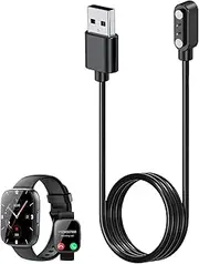 NOUKAJU Charger for Puqo T80, Magnetic USB Charging Cable 3.28ft/1m,SmartWatch Charging Cable,Charger Cable Replacement for Puqo T80(Black)