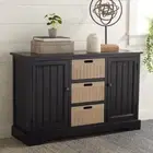 SAFAVIEH Console Table 26" H X 13.4" L, Rectangle Wood Frame In Black W/ Drawer